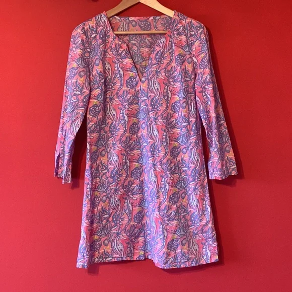 Breezy Seahorse Print Tunic Dress - Picture 3 of 8